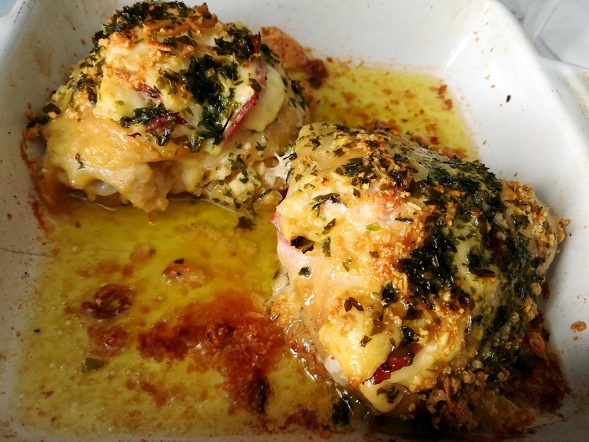 recette Poulet gratiné façon Orloff