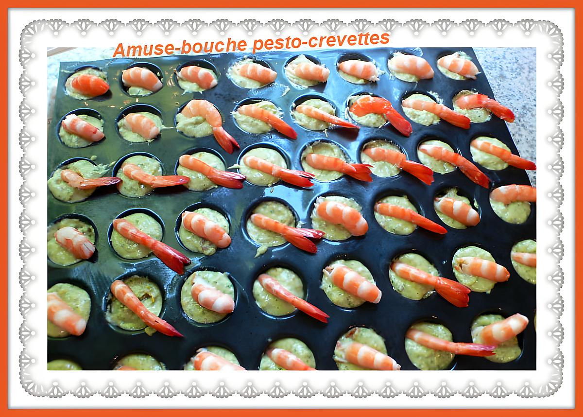 recette Amuse-bouche pesto - crevettes