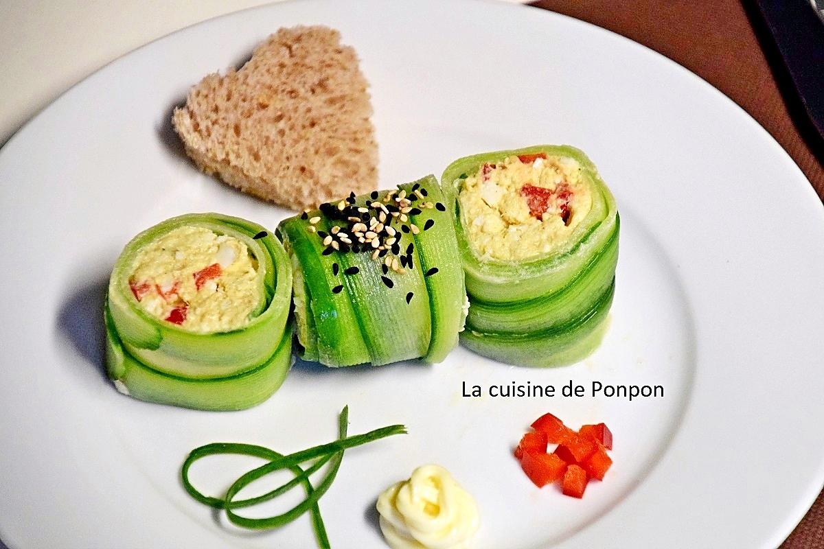 recette Maki de concombre au merlu