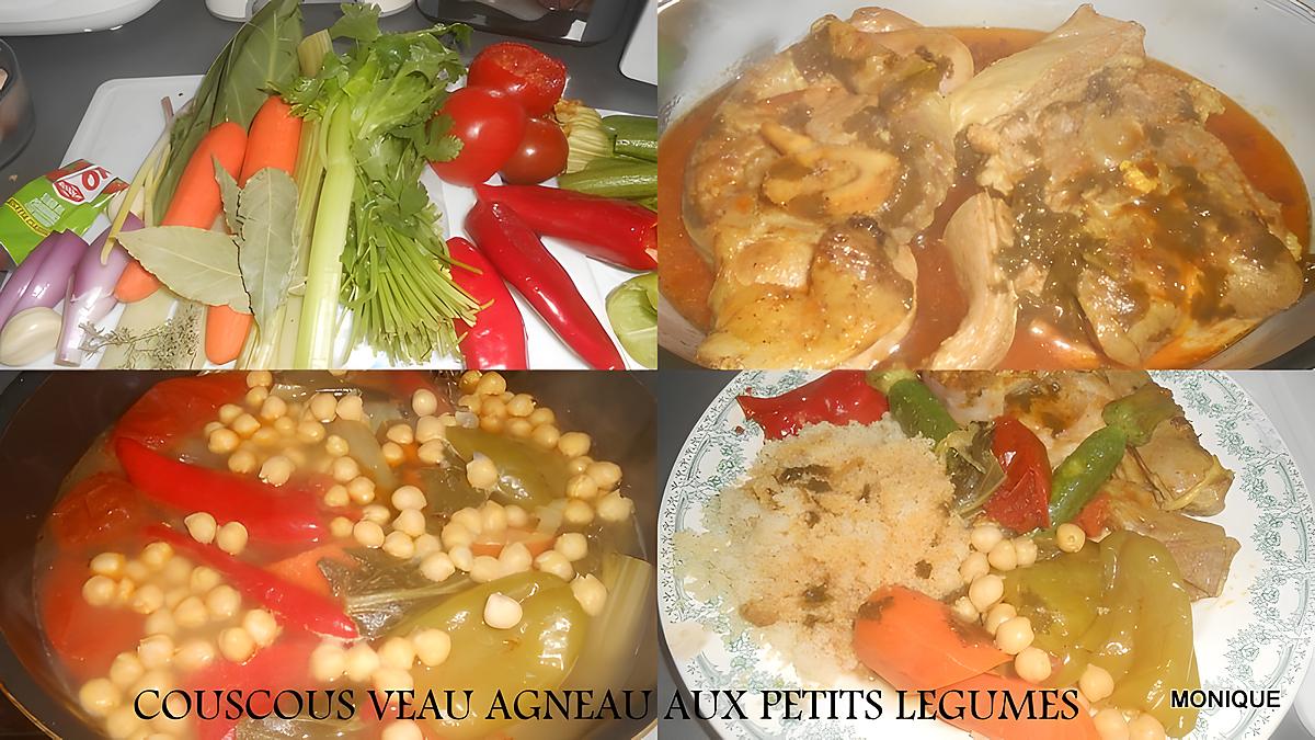 recette COUSCOUS VEAU AGNEAU AUX PETITS LEGUMES