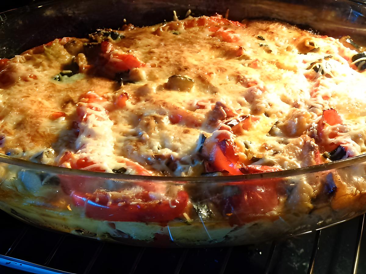 recette GRATIN DE COURGETTES ET POIVRONS