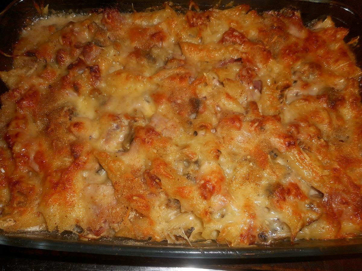 recette Gratin de penne rigate à la parisienne