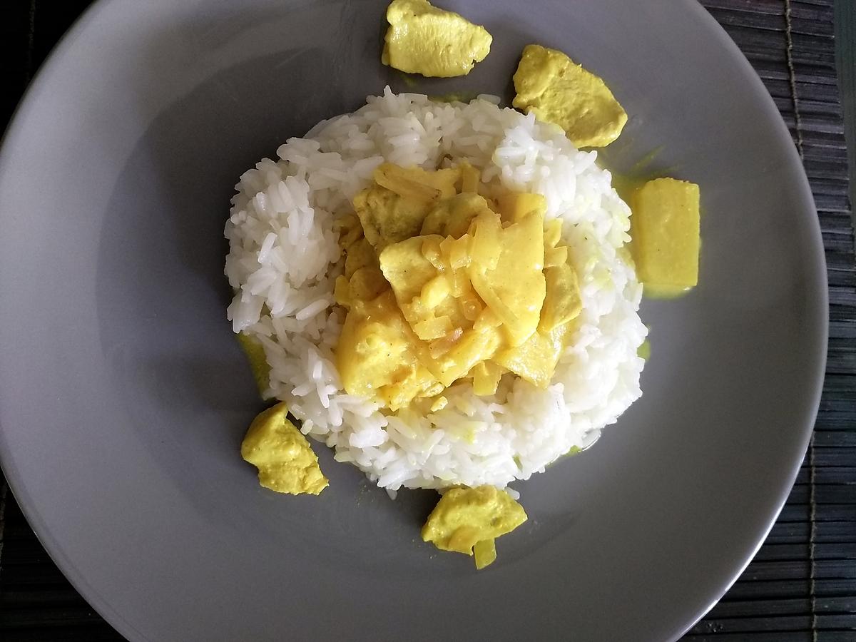 recette Curry de poulet au lait de coco et ananas