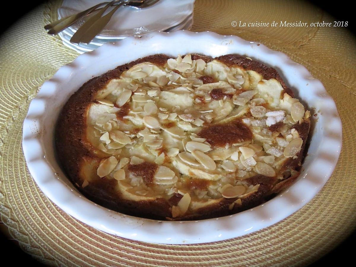 recette Tarte sans croûte aux pommes et aux amandes +