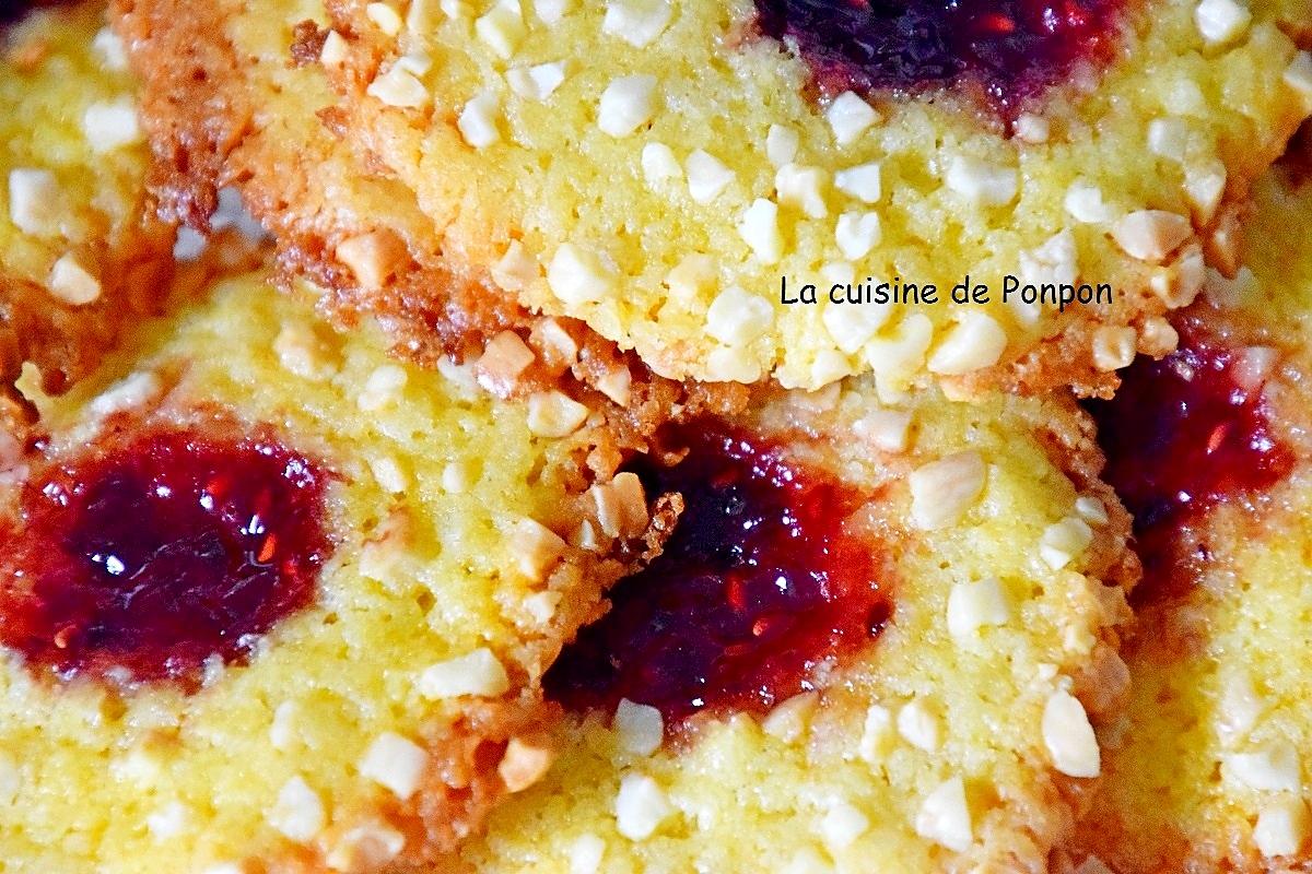 recette Croquants à la confiture de framboise