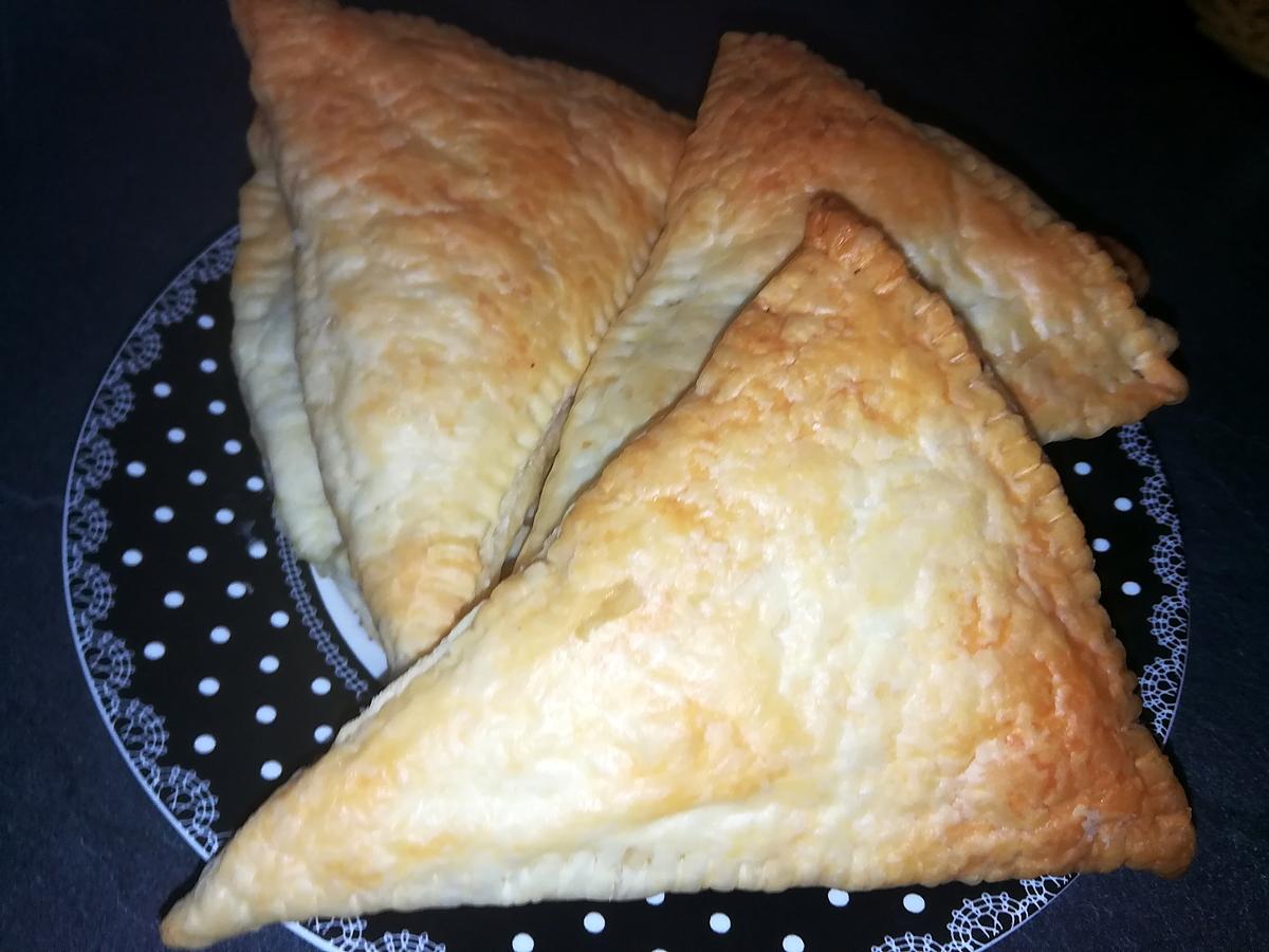 recette Triangles feuilletées jambon champignons