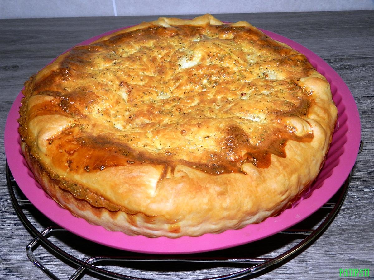 recette Gâteau à la pâte feuilletée fourrée au camembert