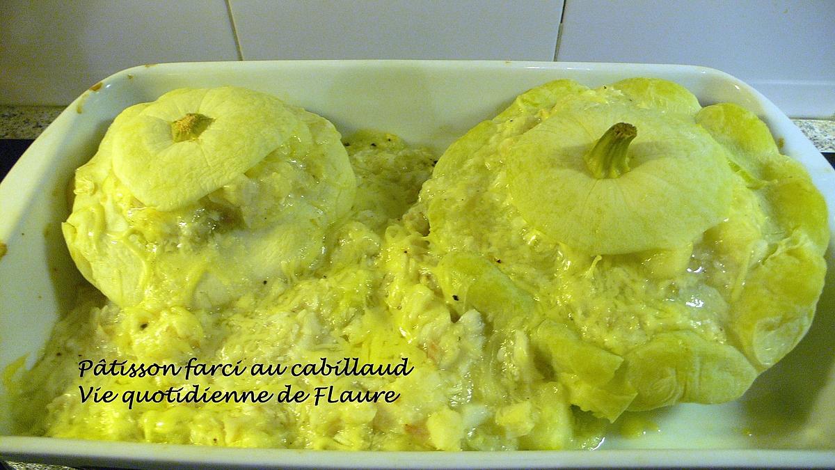 recette Pâtisson farci au cabillaud