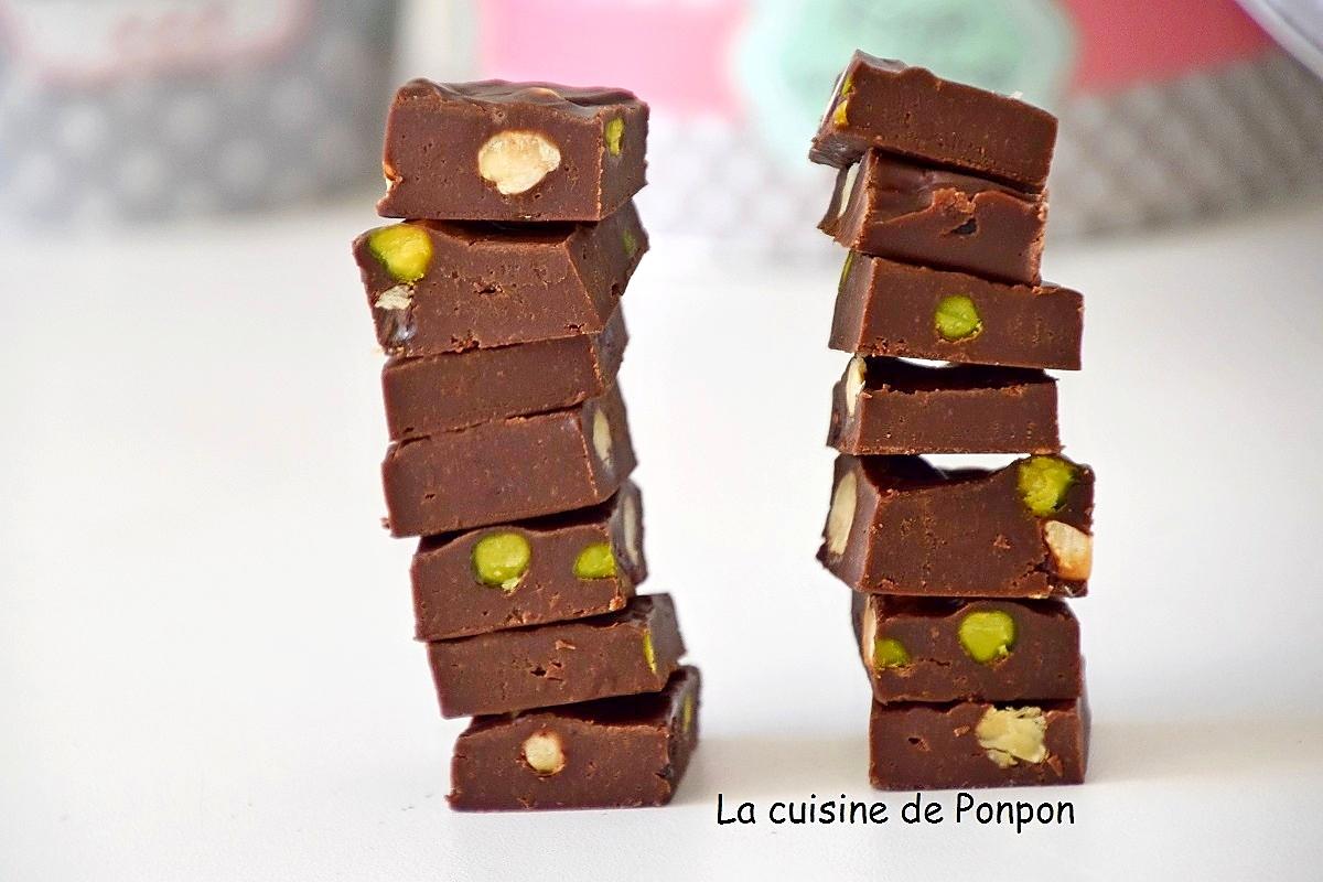 recette Fudge au chocolat et fruits secs