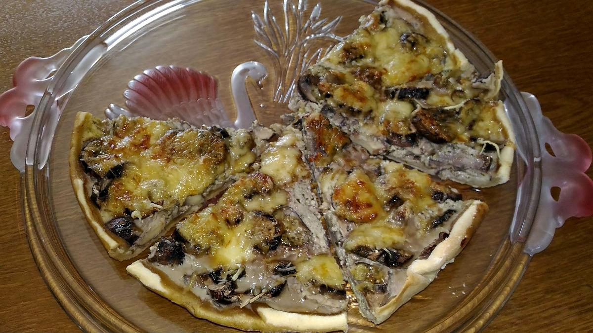 recette TARTE AUX CHAMPIGNONS ET KEFIR