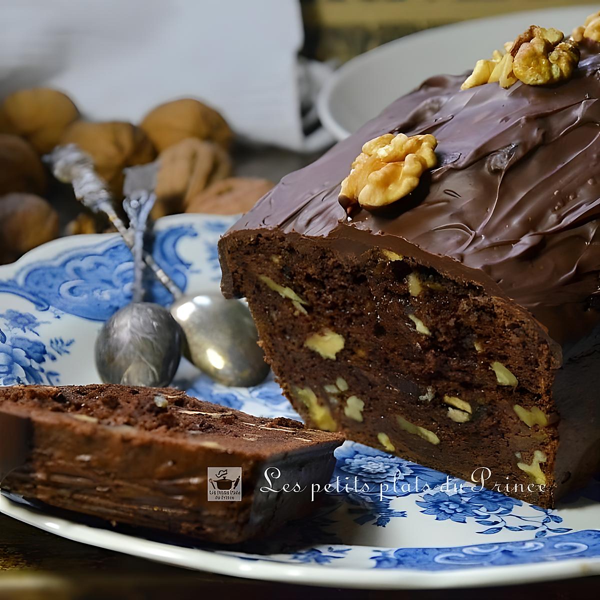 recette Cake chocolat aux noix, sans lactose, à la citrouille