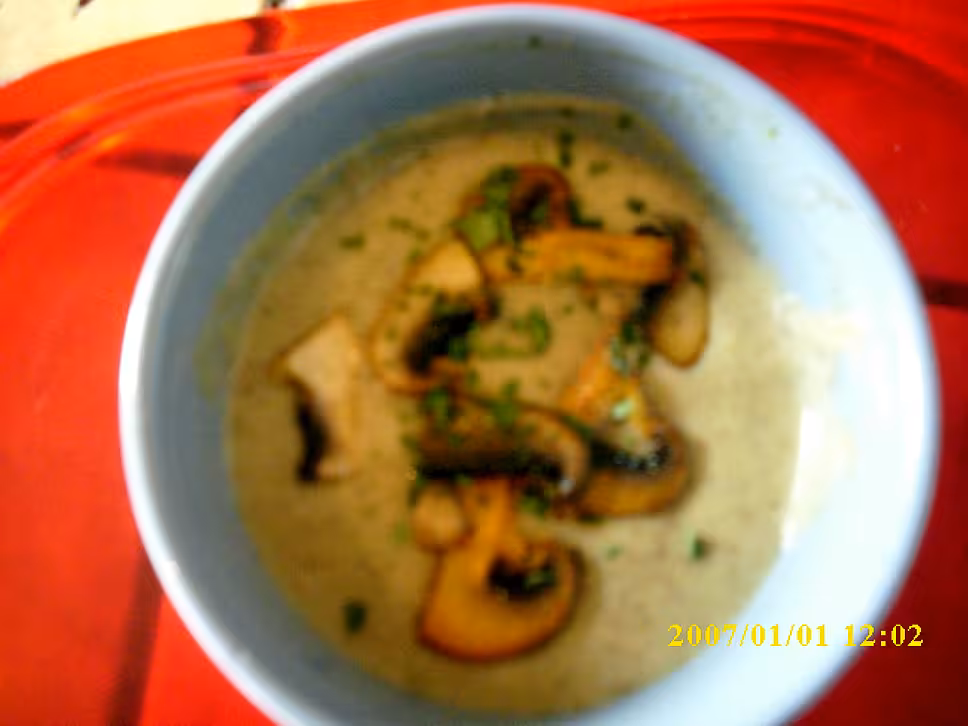 recette Soupe de champignons
