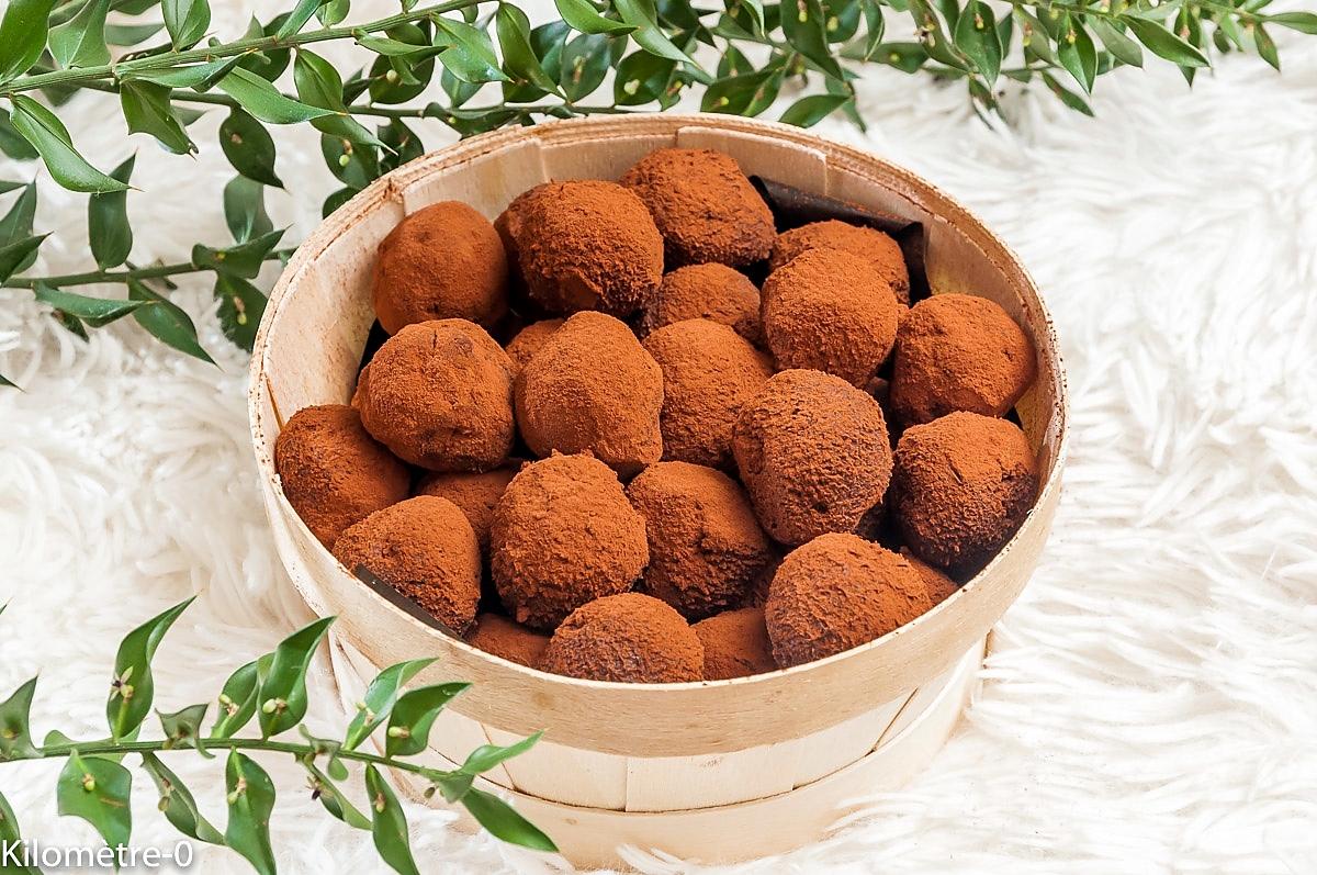 recette Truffes à la crème de châtaignes, au chocolat et au rhum