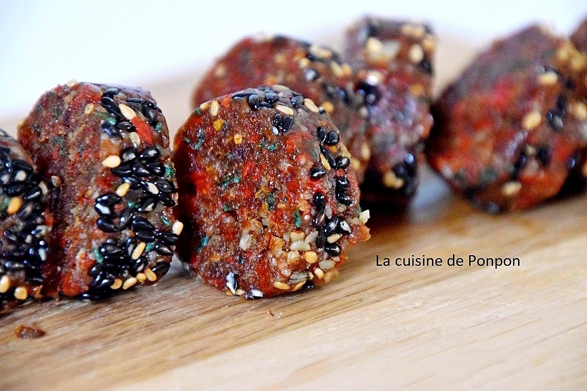 recette Barre énergétique pécan datte goji et spiruline, végan