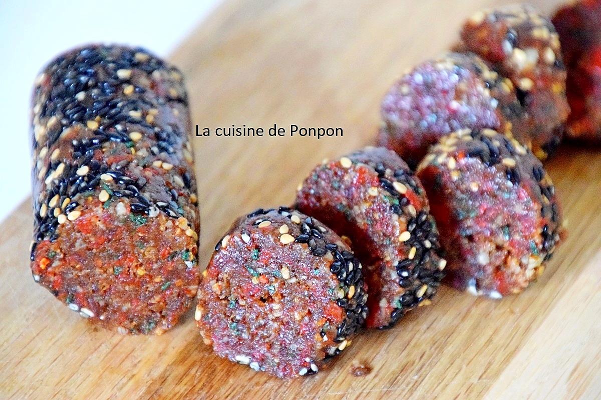 recette Barre énergétique pécan datte goji et spiruline, végan