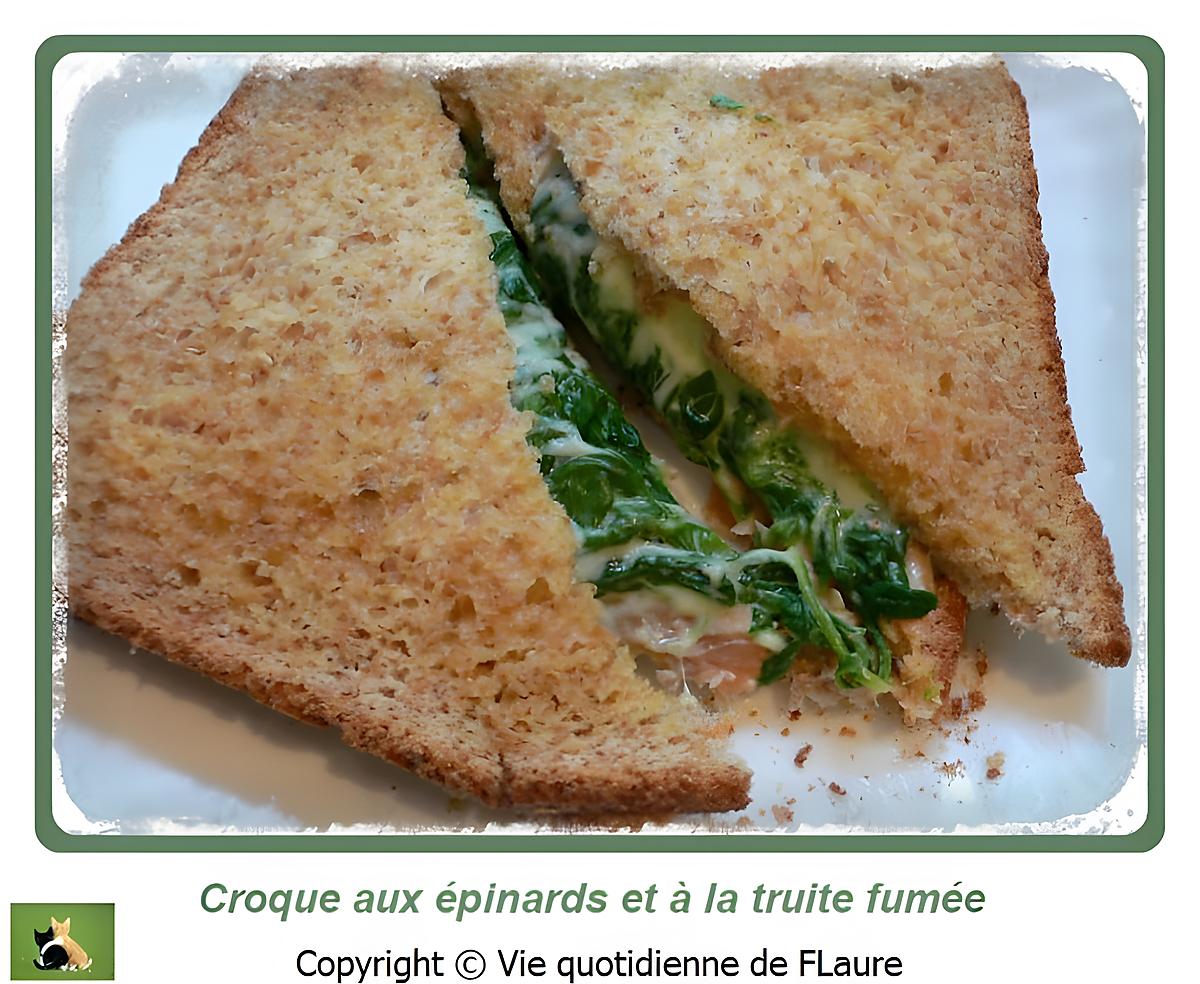 recette Croques aux épinards et à la truite fumée