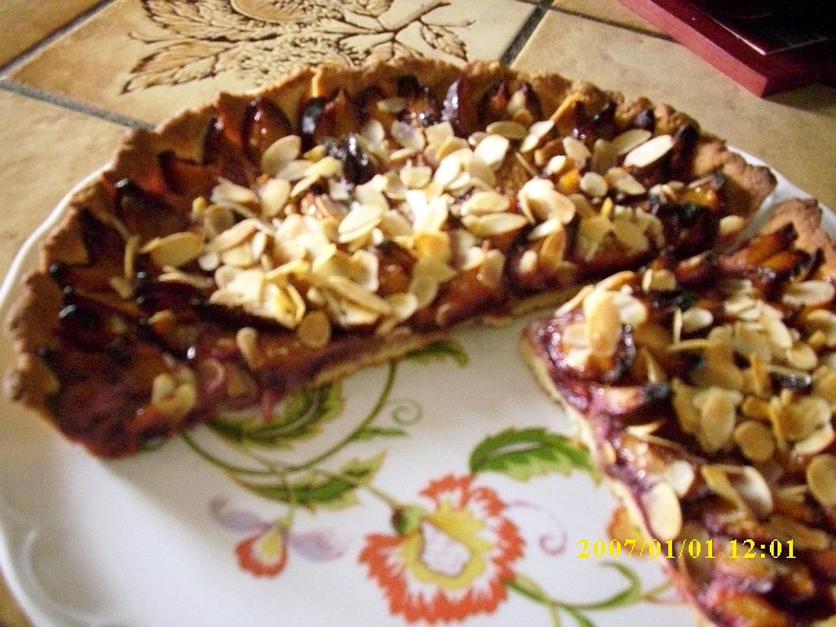 recette tarte légère aux quetsches