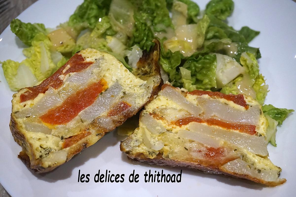 recette terrine de topinambours, mozzarella et tomates