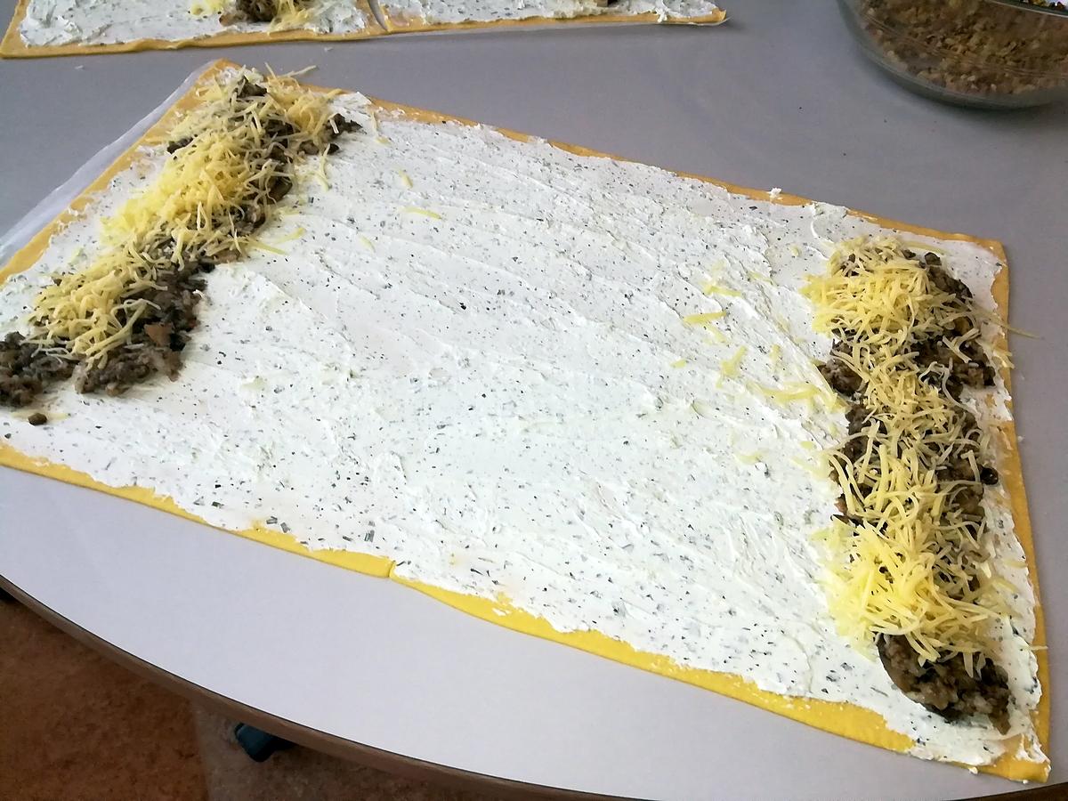 recette Escargots feuilletés au boursin et au champignons