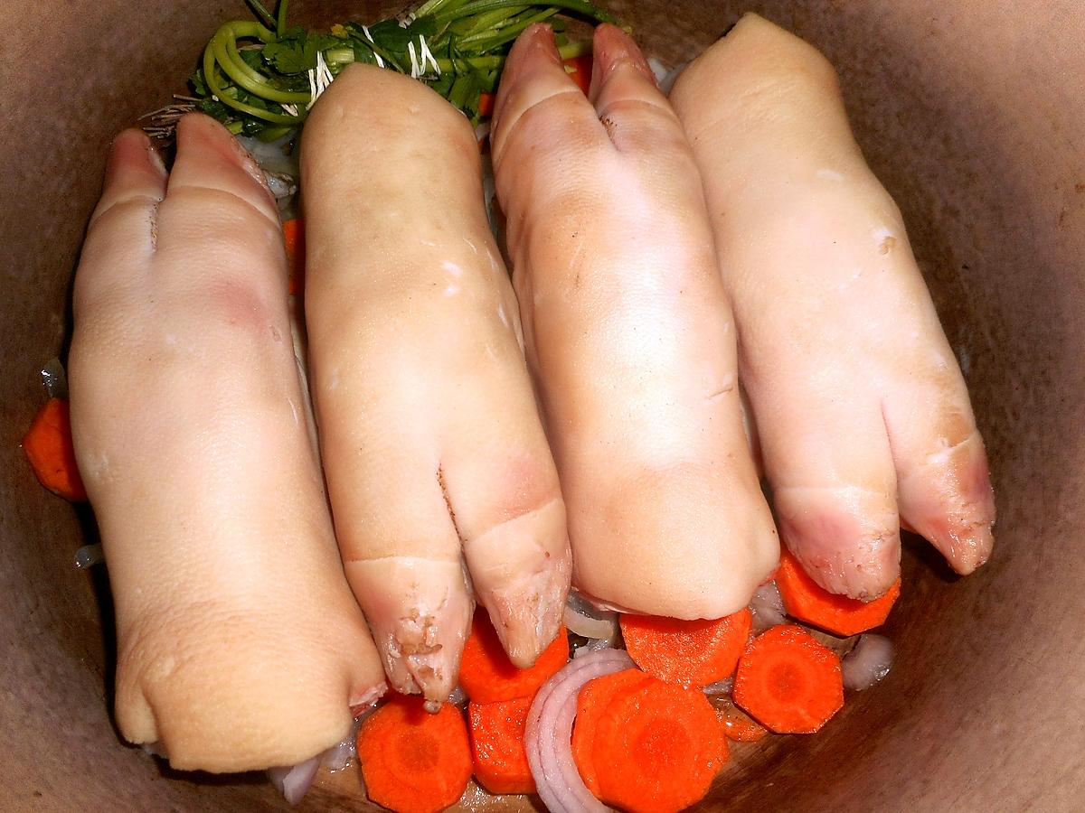 recette Pied de porc au beaujolais nouveau