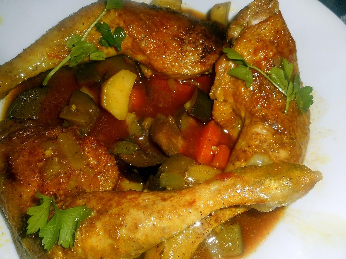 recette Cuisses de poulet aux épices colombo