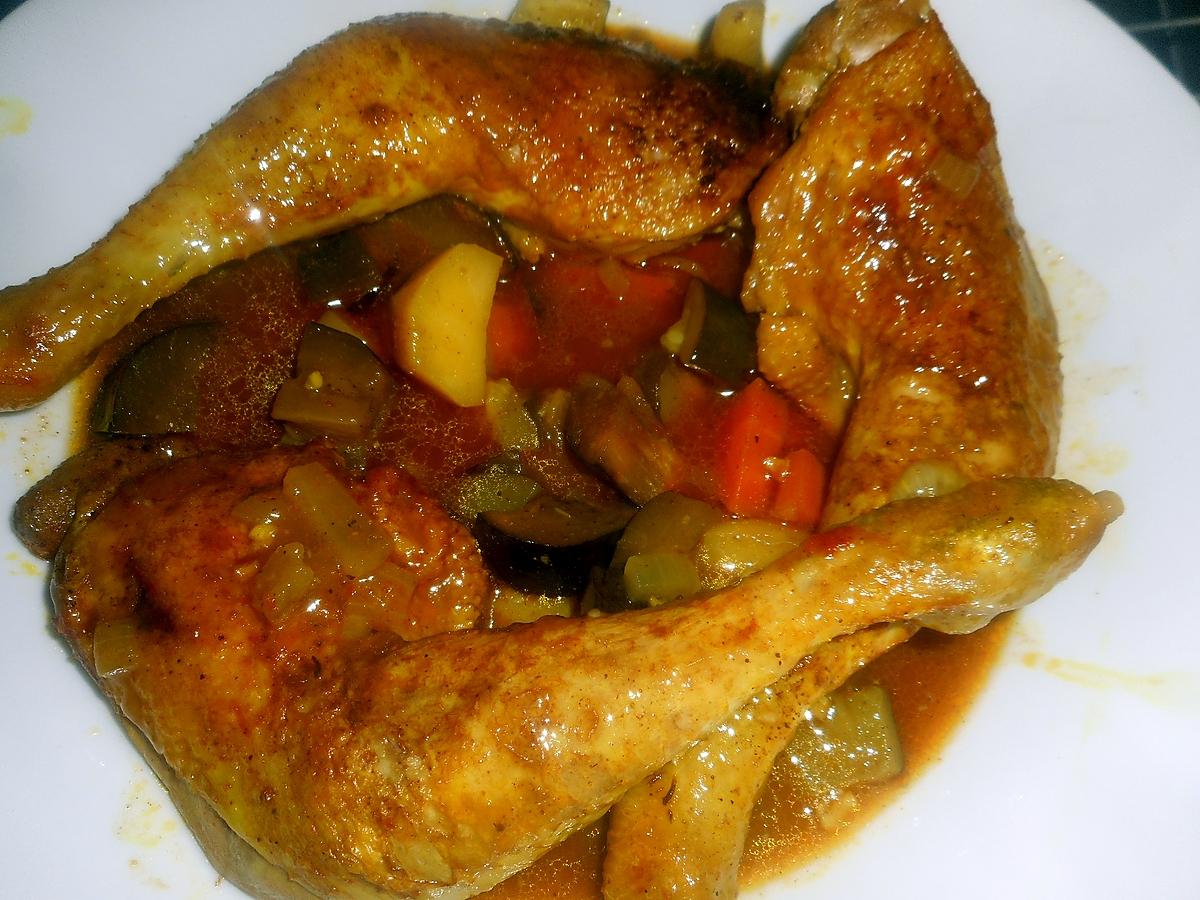 recette Cuisses de poulet aux épices colombo