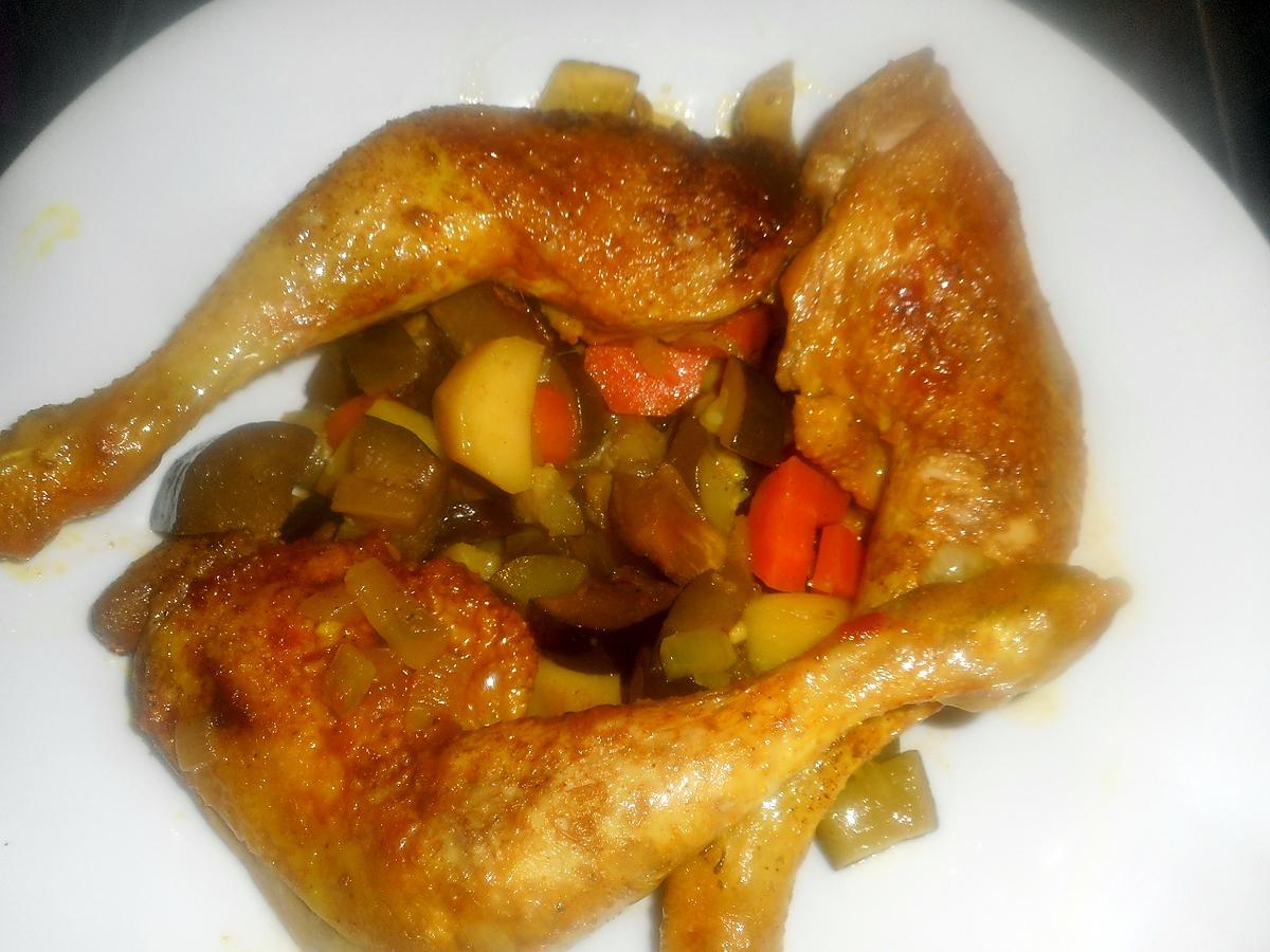 recette Cuisses de poulet aux épices colombo