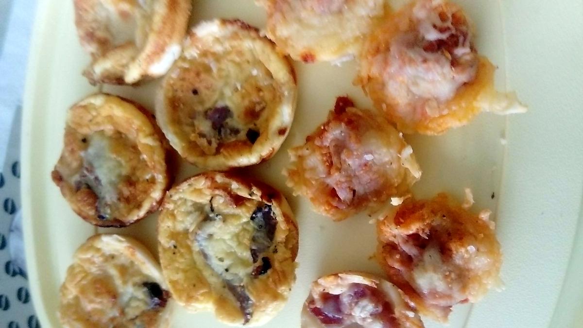 recette tartelettes au maroilles  et au camenbert  lardons