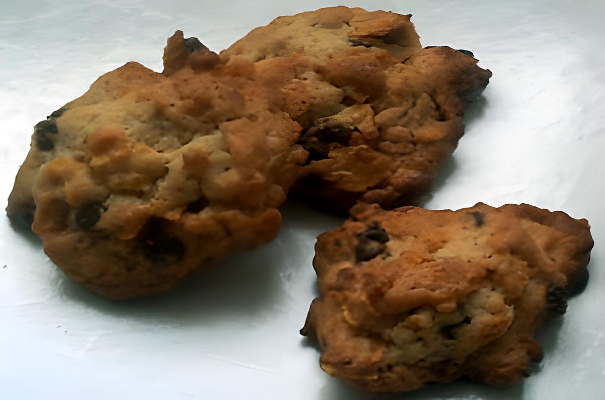 recette COOKIES CORN FLAKES ET PEPITES DE CHOCOLAT