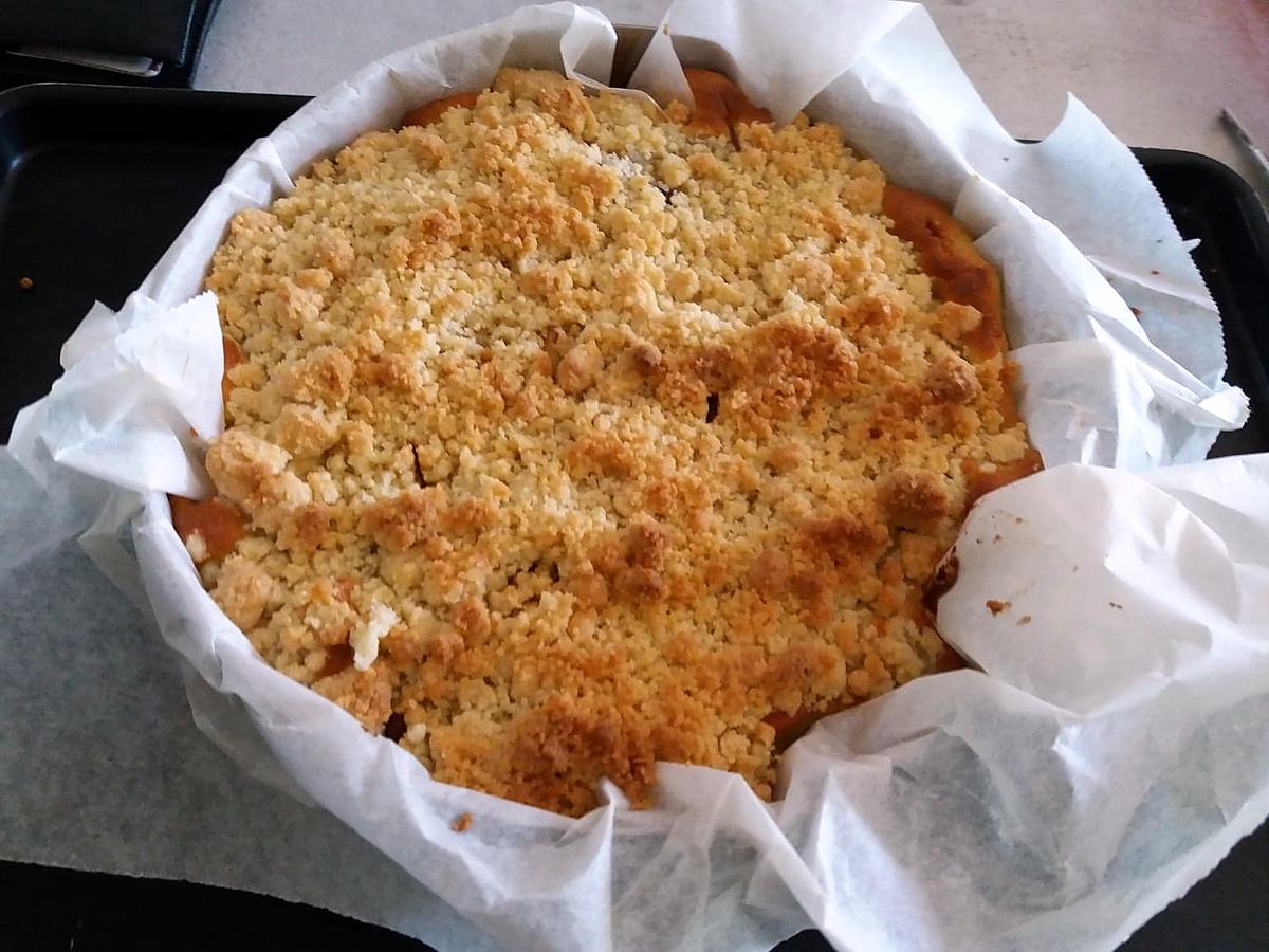 recette Gâteau crumble poire chocolat