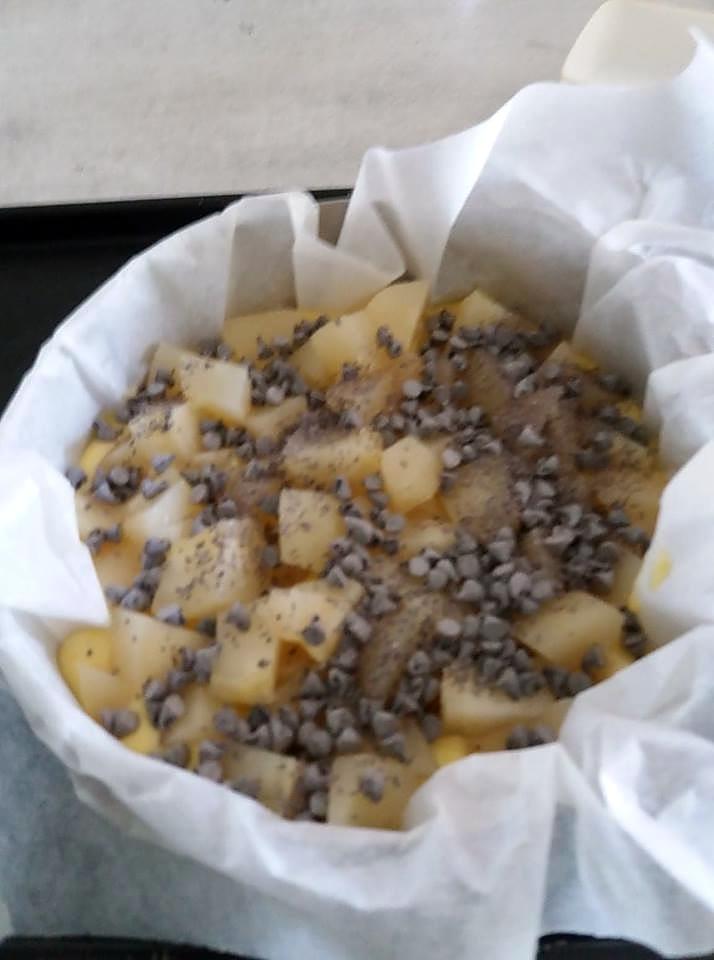 recette Gâteau crumble poire chocolat