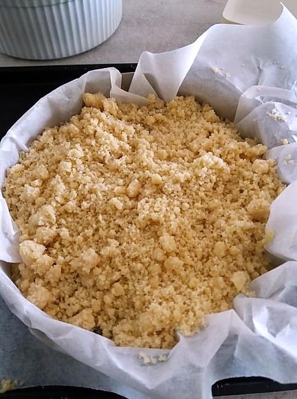 recette Gâteau crumble poire chocolat