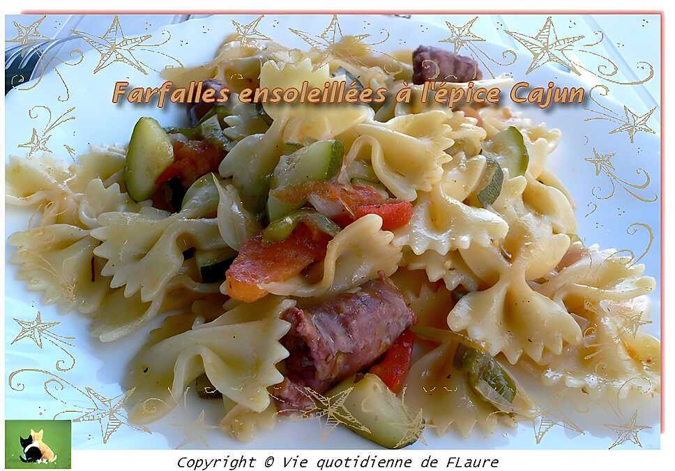 recette Farfalles ensoleillées à l'épice Cajun