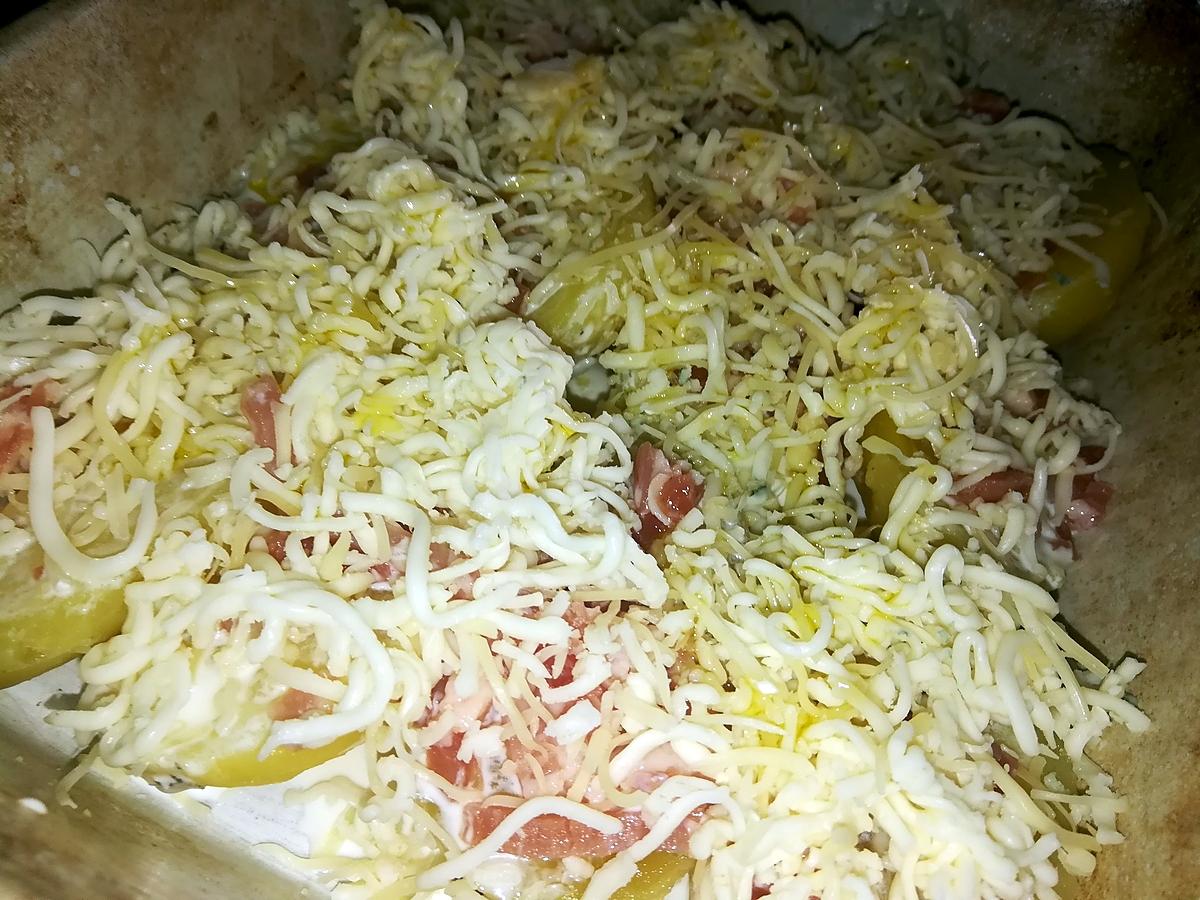 recette Gratin de pommes de terres a la carbonara