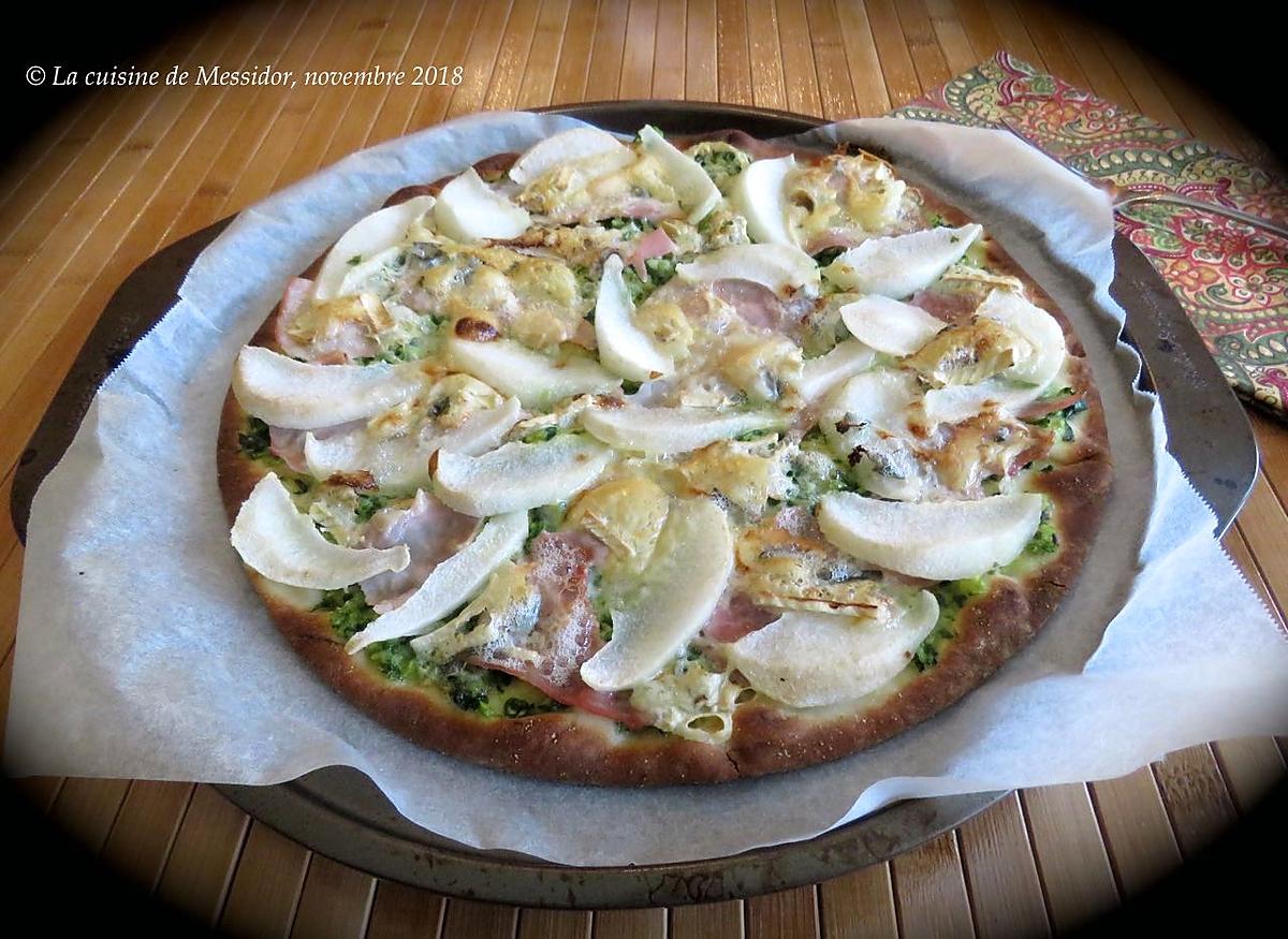 recette Pizza exquise à la poire et au fromage  +