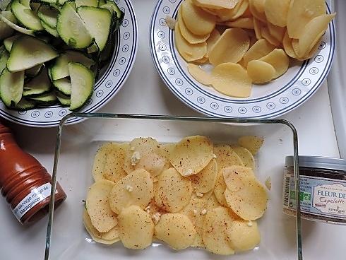 recette Gratin dauphinois et ses courgettes, plat végétarien