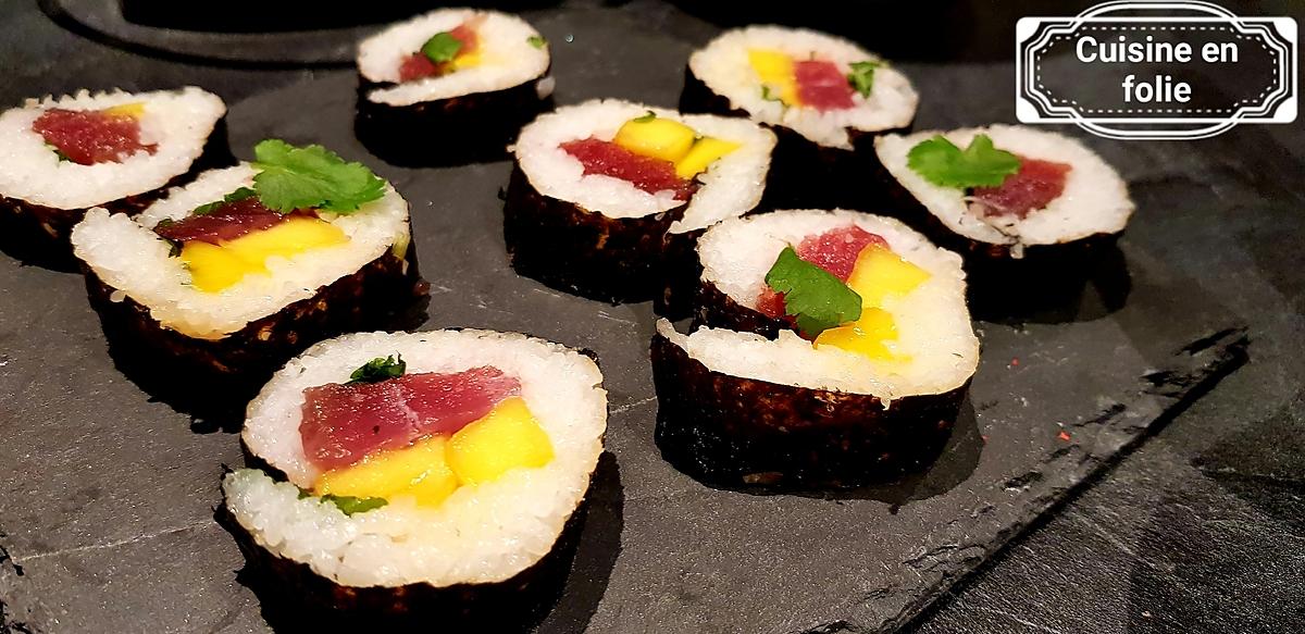 recette Makis au thon mangue coriandre