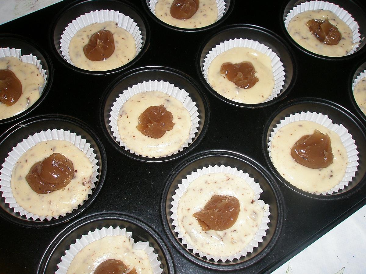 recette Muffins à la crème de marron et chocolat