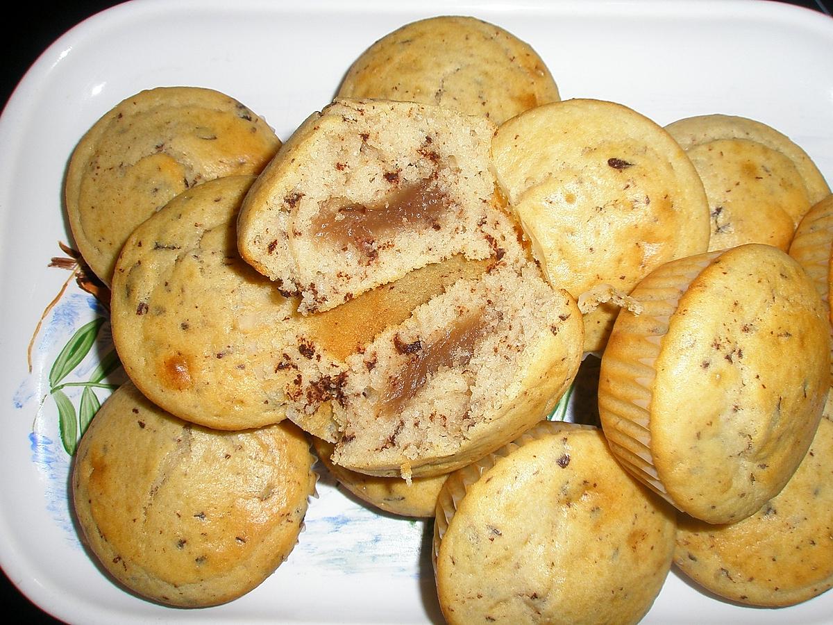 recette Muffins à la crème de marron et chocolat