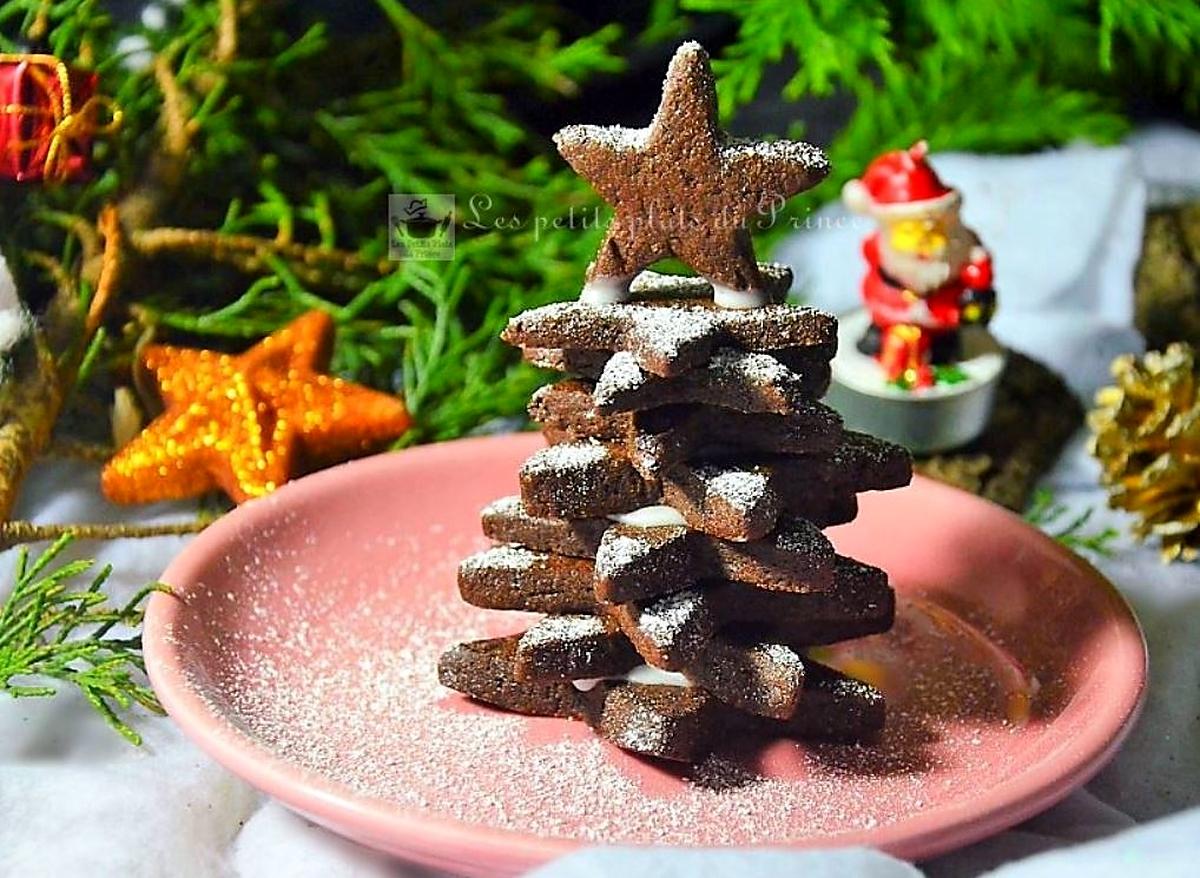 recette Sapin de Noël en sablés chocolat orange