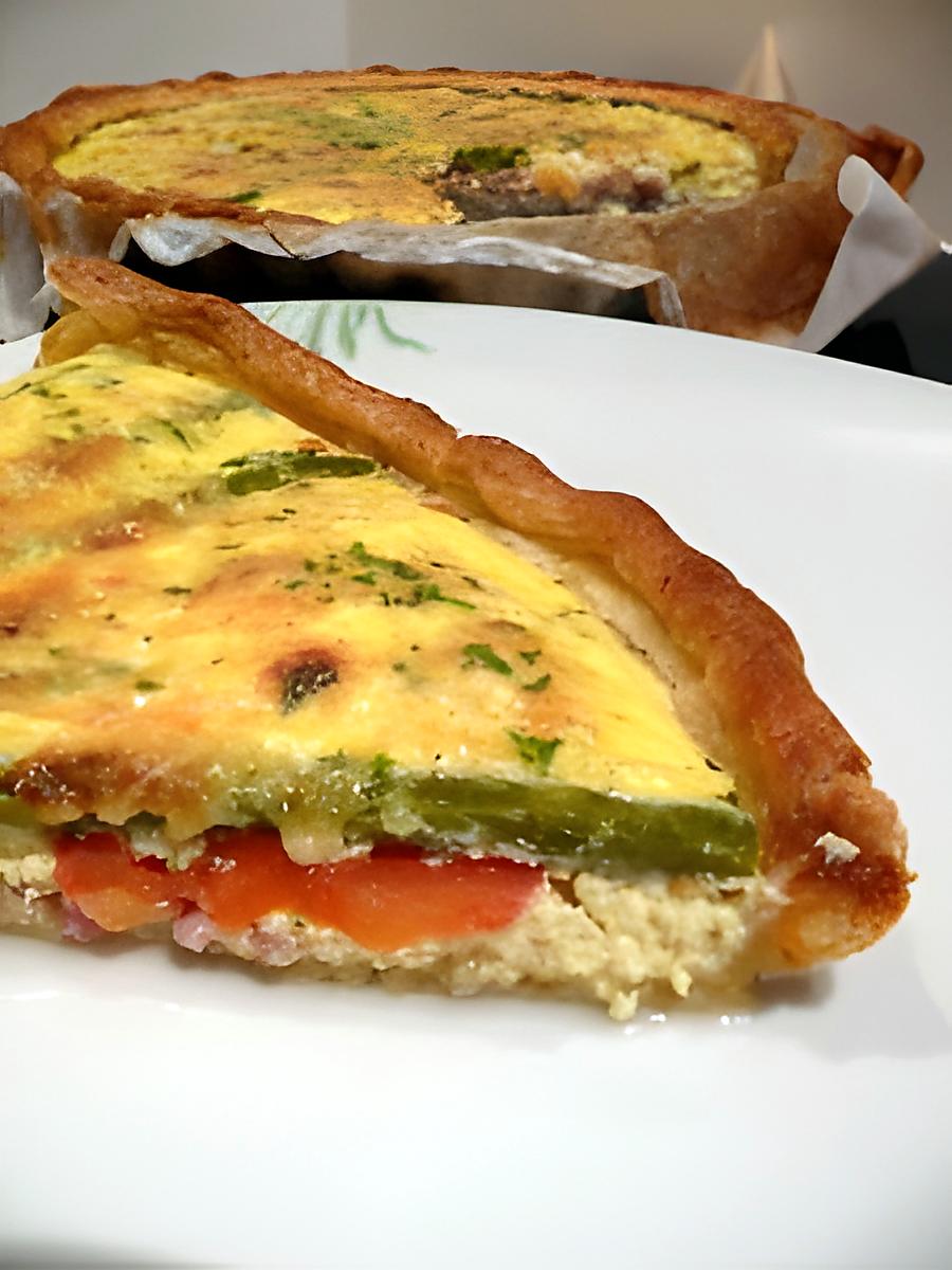 recette Quiche aux asperges vertes à la tomate