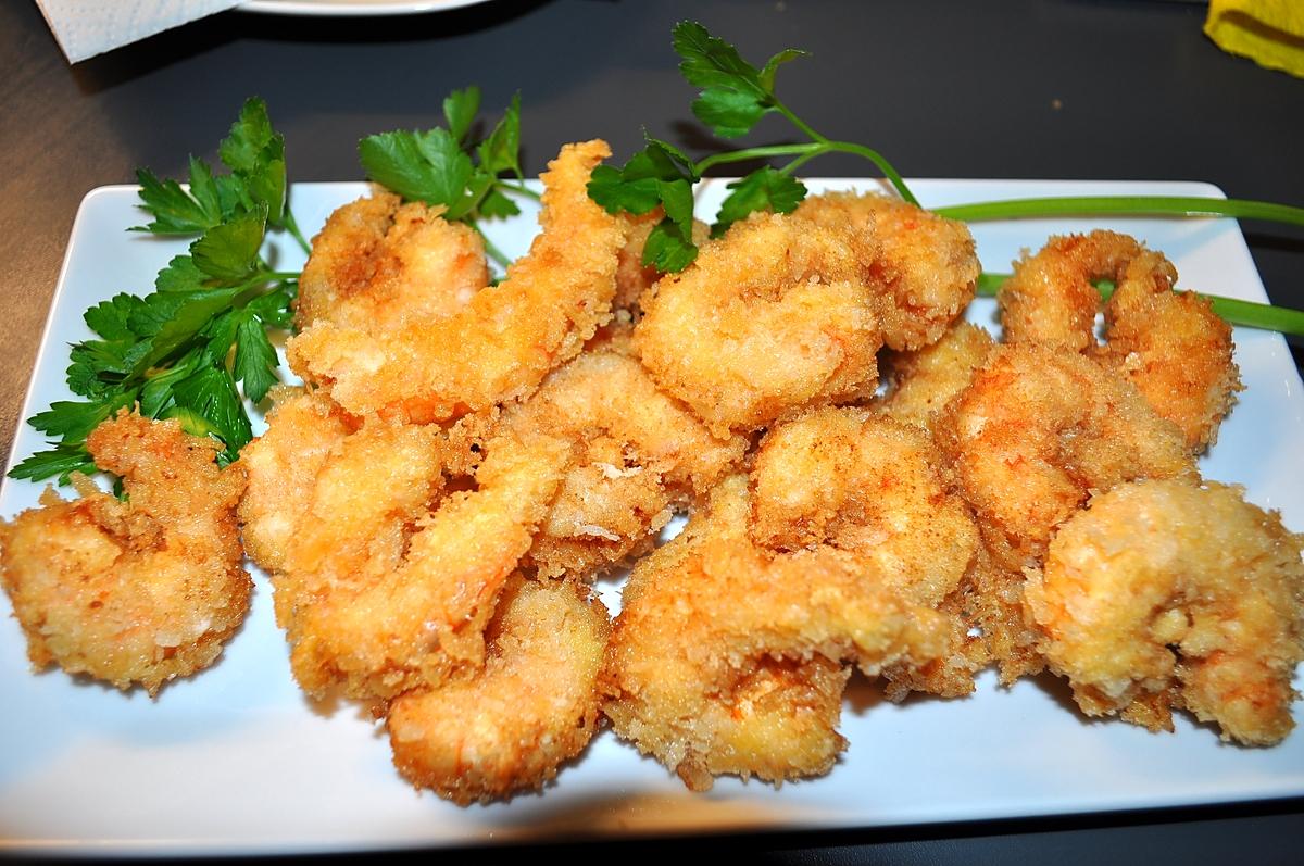 recette Crevettes  Pannées  au Panko