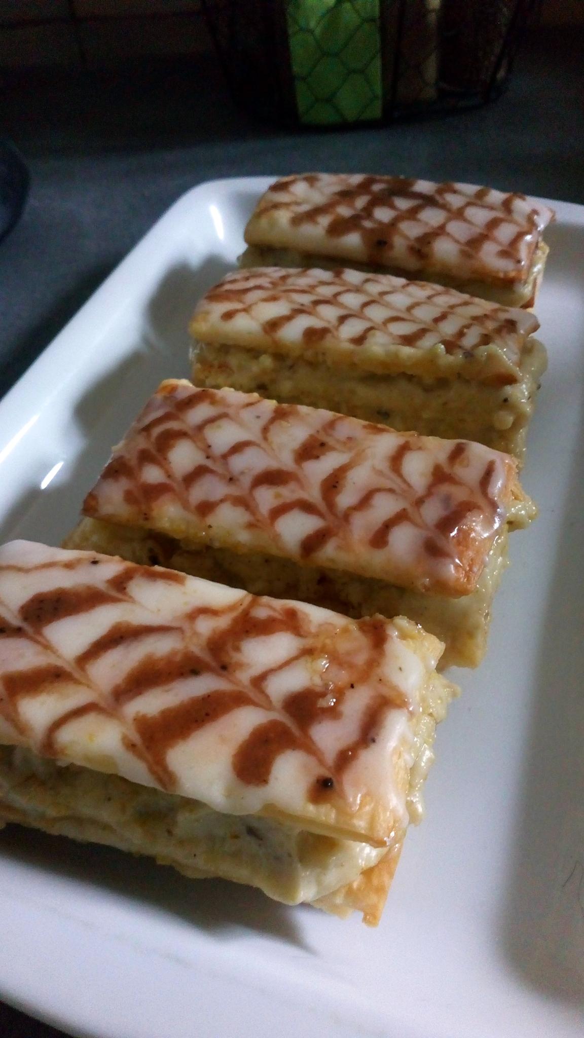 recette Mille - feuilles a la creme de pistache