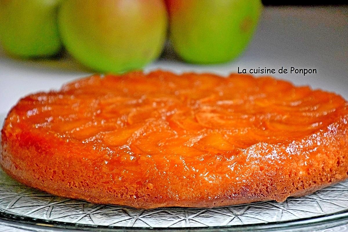 recette Gâteau tatin aux pommes caramélisées parfumé à la poudre de combava