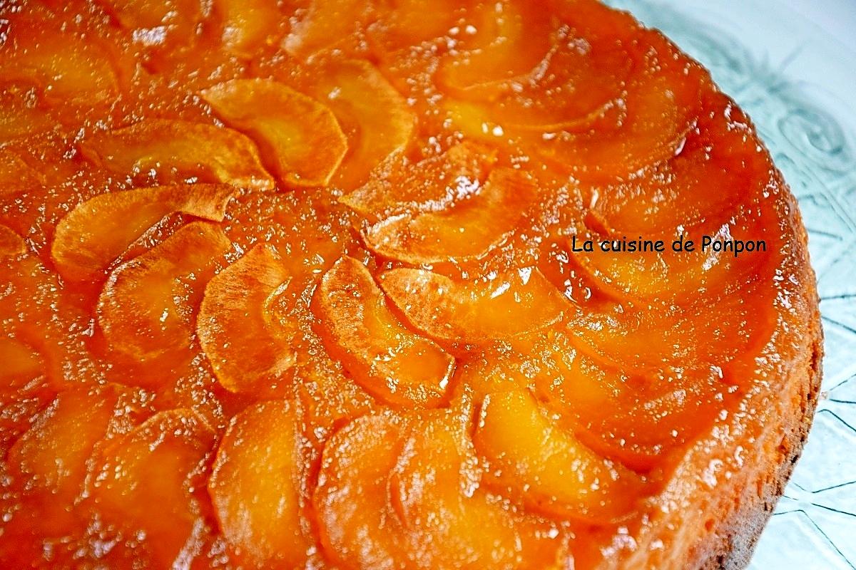 recette Gâteau tatin aux pommes caramélisées parfumé à la poudre de combava