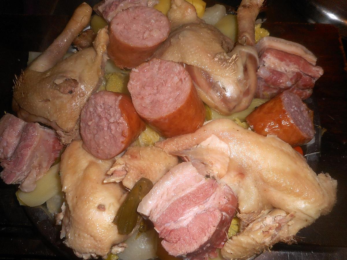 recette Poule au lard et à la morteau