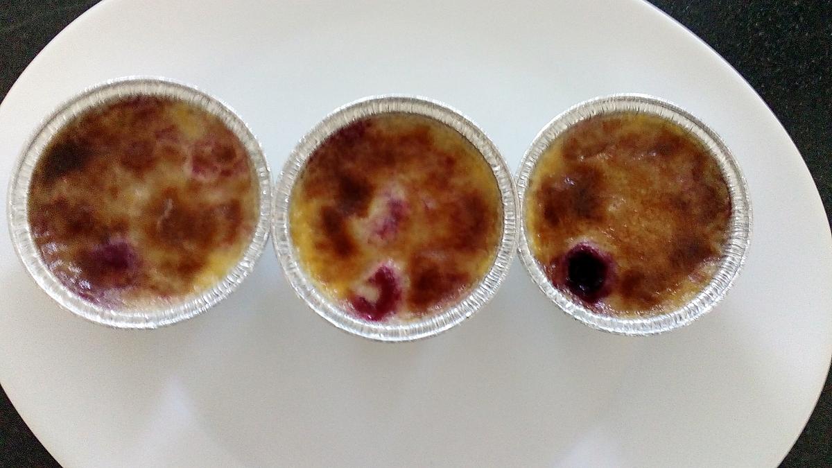 recette créme brulée aux framboise et mascarpone