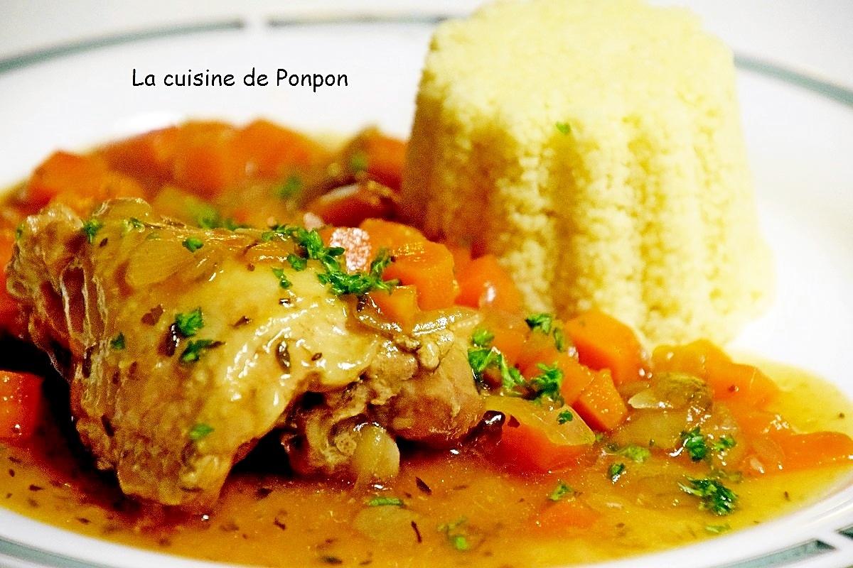 recette Poulet aux carottes, mijoté à la Leffe