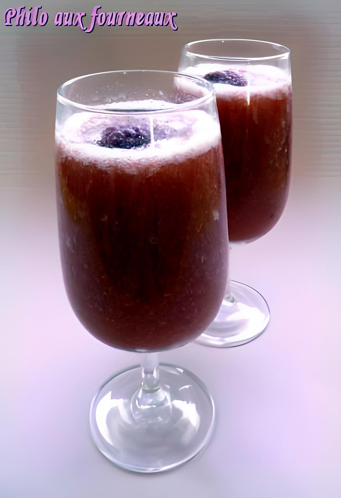 recette Smoothie à la pastèque, à la banane & au sirop de Moulin de Valdonne Framboise Rose