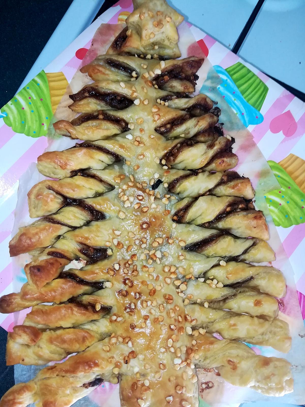 recette Sapin feuilleté au Nutella